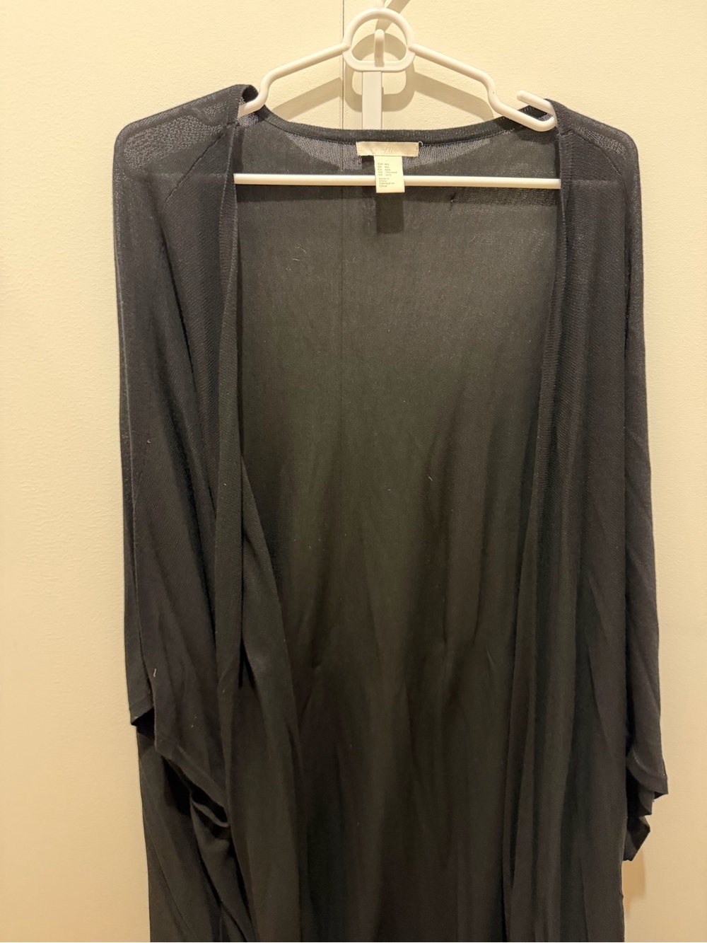 H&M oversized open front Black Knit Sweater cardigan- used